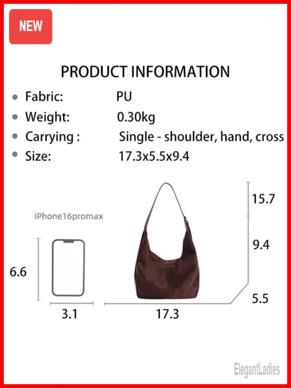 Suede PU Dumpling Bag Convertible Crossbody Handbag Spacious